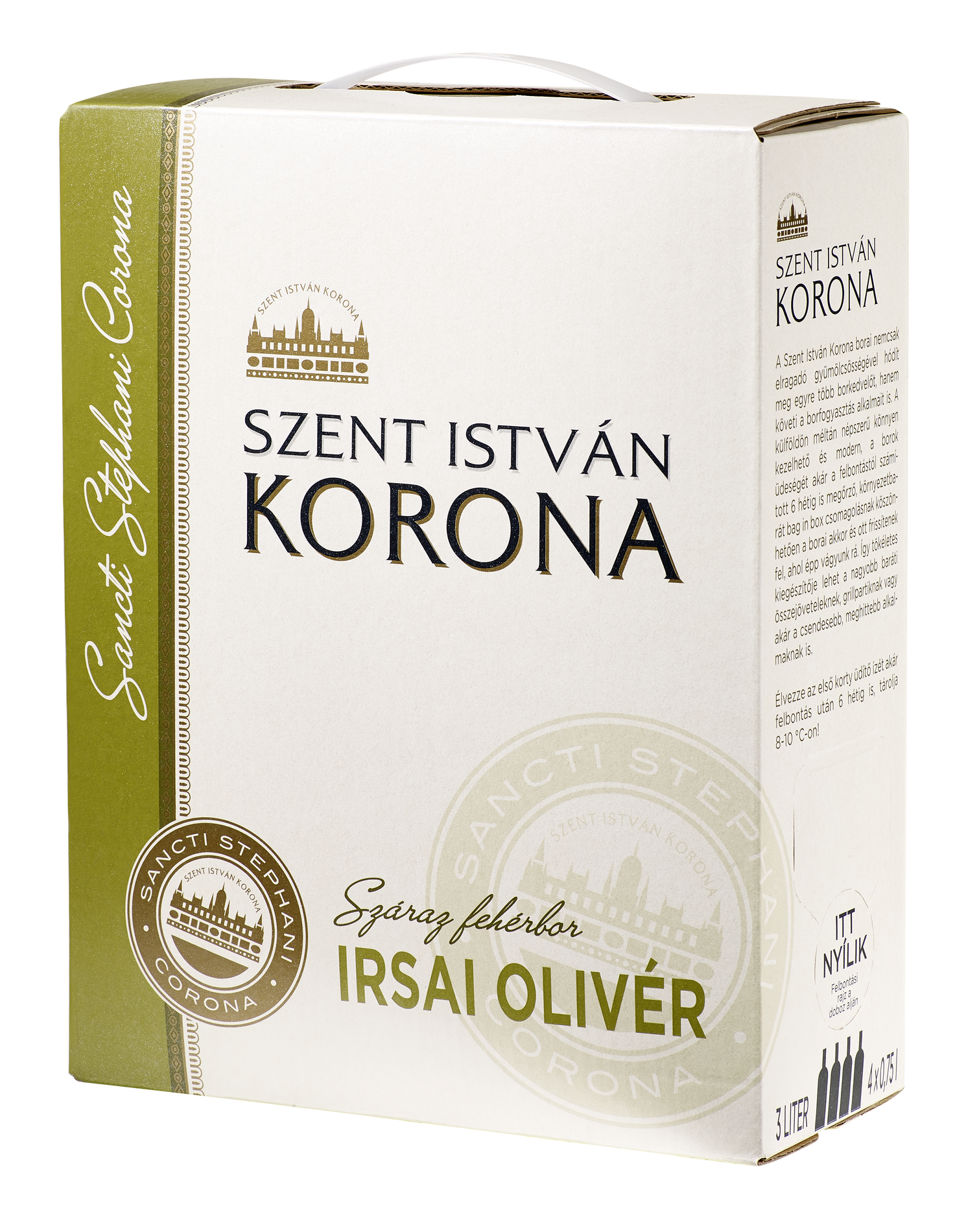 Szent István Korona Irsai Olivér 3 literes bag in box